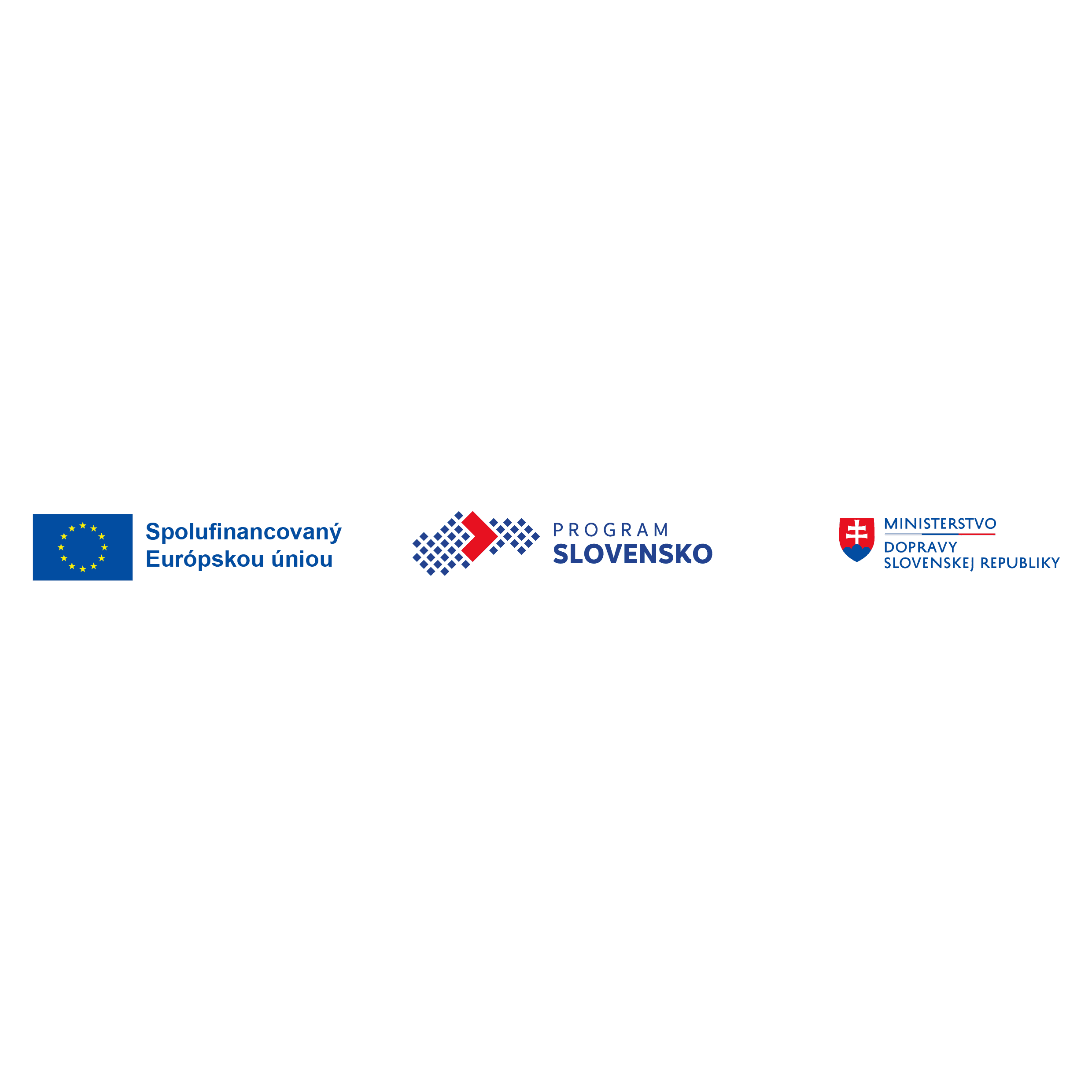 logá - Program Slovensko, spolufinnacovaný EÚ a ministerstvo dopravy k Petržalskej električke